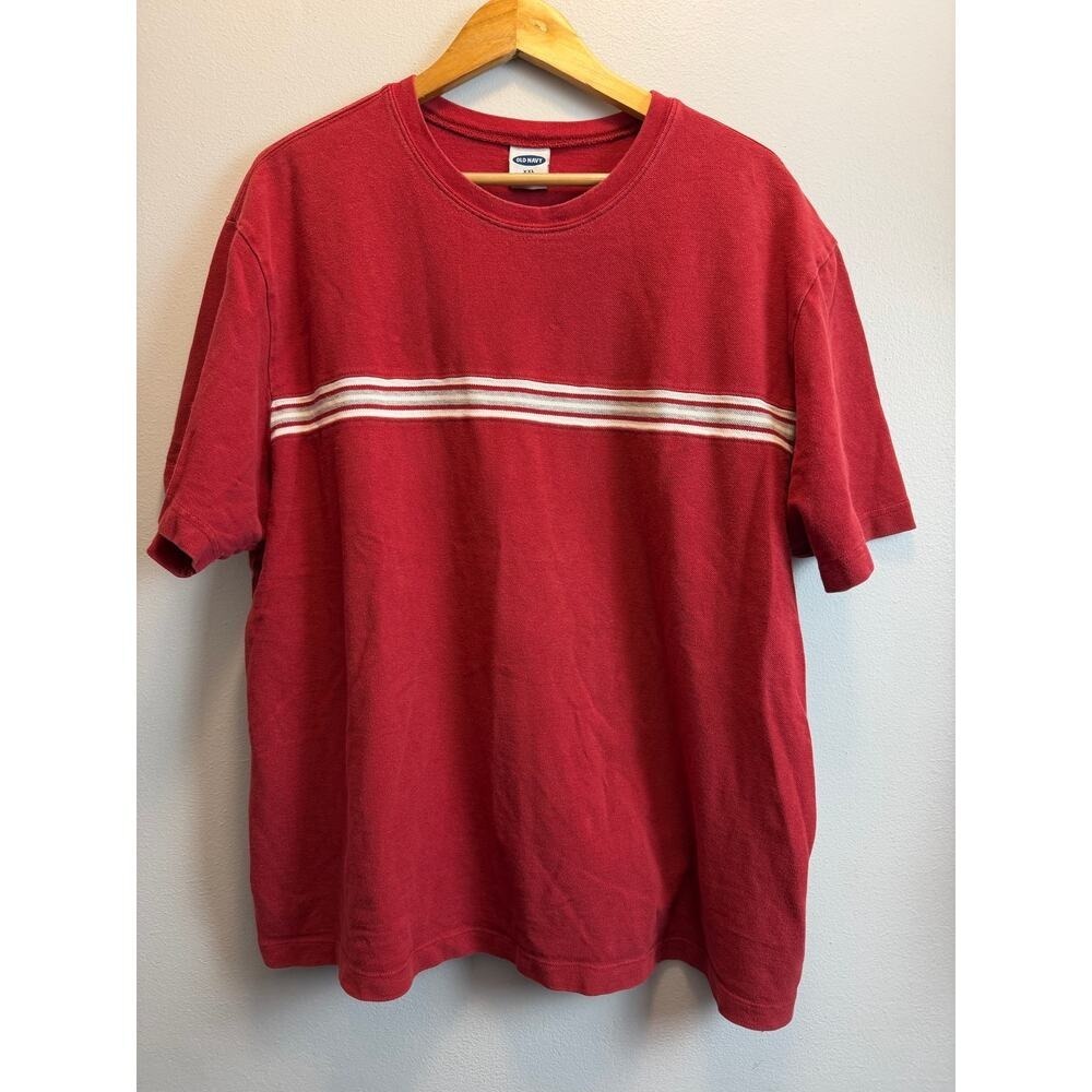 Old Navy Y2K Red T-shirt Men's XXL Grunge 2002 Normcore
